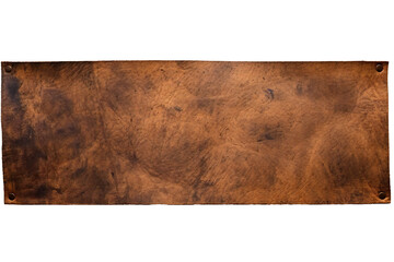Rough strip of leather banner isolated on transparent background Generative Ai - obrazy, fototapety, plakaty