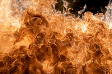 Close-up fire big explosion background