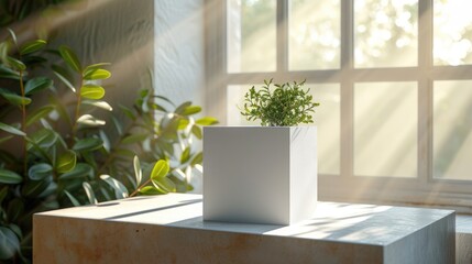 A white box that was perched. Generative Ai.