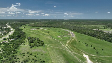 The dry Thamalakane river in Maun, Botswana, Africa