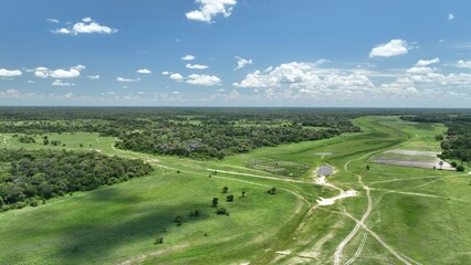 The dry Thamalakane river in Maun, Botswana, Africa