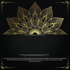 Background template with mandala pattern design