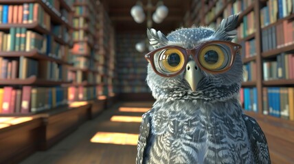 Virtual Owl Avatar Leads Tour of Digital Library with eBook Focus