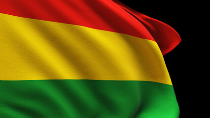 Obraz premium Close up shot of waving black history month flag