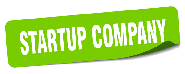 startup company sticker. startup company label