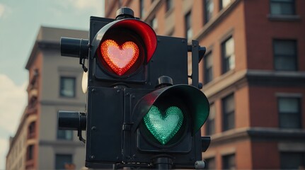 traffic (love) light on the street