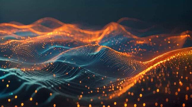 Digital waves, pulsating with dynamic energy and vibrant colors, symbolizing the boundless possibilities of the digital realm.