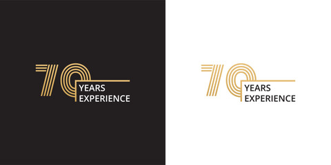70 years experience banner