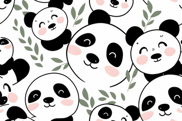 Obraz premium seamless pattern with panda