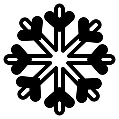  Snowflake, Ice, Snow, Cold, Winter Solid Icon