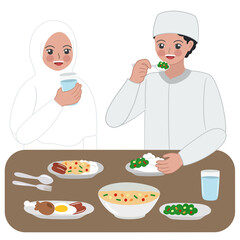 muslim iftar fasting together
