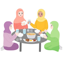 muslim iftar fasting together