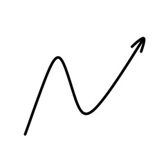 Doodle arrow and scribble.