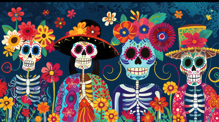 The day of the Dead clipart, isolated illustration