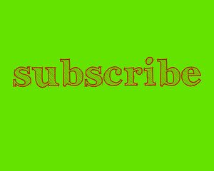 Subscribe on a green background for social media use
