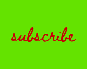 Subscribe on a green background for social media use