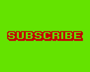 Subscribe on a green background for social media use