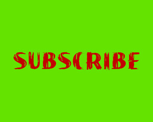 Subscribe on a green background for social media use
