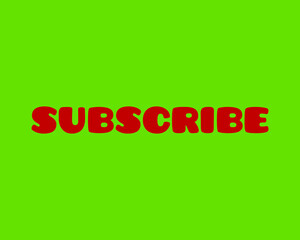 Subscribe on a green background for social media use