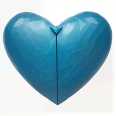 Heart in hi-tech style. Valentine's card. Abstract illustration. AI generated.