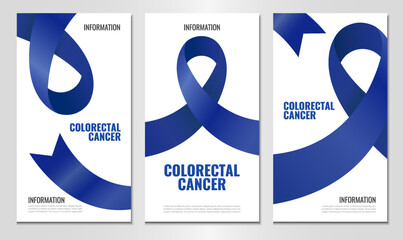 Vector illustration of National Colorectal Cancer Awareness Month. Banner with ribbon. Use as advertising, invitation, banner,
