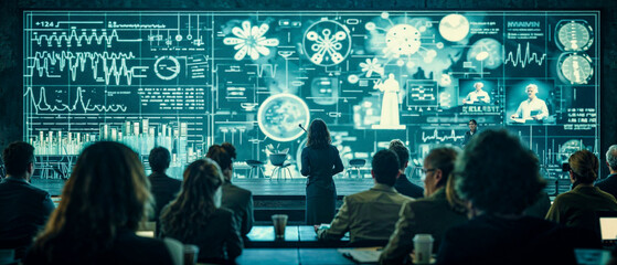 International Conference to a big Audience Big Picture CEO Keynote Presentation of the Future Social Military and Since Wallpaper Digital Art Magazine Background Poster Card