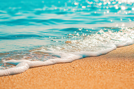 sea waves on the beach on a summer day