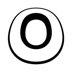 Logo letter o, tall slender font letter o perspective height