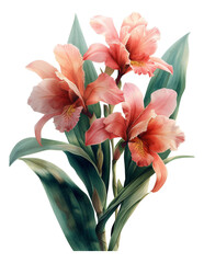 Photorealistic flowers in a digital painting