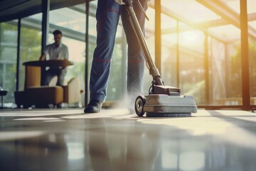 Professional Cleaning Service in Action. Generative ai