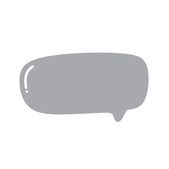 grey Speech bubble chat message.