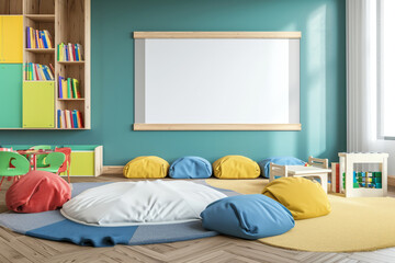 Childs Room With Bookshelf and Books