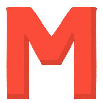 Red letter m Illustration 