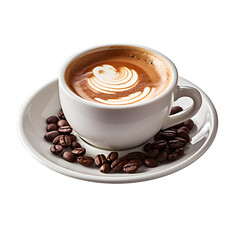 cup of coffee on transparent background