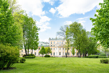 Polish garden and building of museum-Estate of G. R. Derzhavin, St. Petersburg