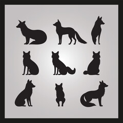 Fox silhouette set