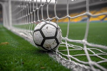 Soccer Ball in the Goal: A Catchy Image for Adobe Stock Generative AI