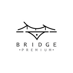 Bridge road logo simple and modern Design Vector Icon