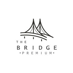 Bridge road logo simple and modern Design Vector Icon