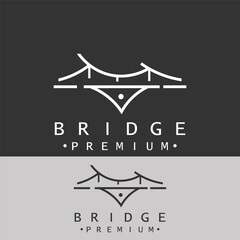 Bridge road logo simple and modern Design Vector Icon