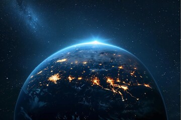 Amazing and beautiful blue planet