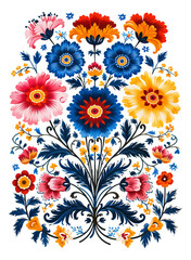 Fototapeta na wymiar Folk art floral patterns