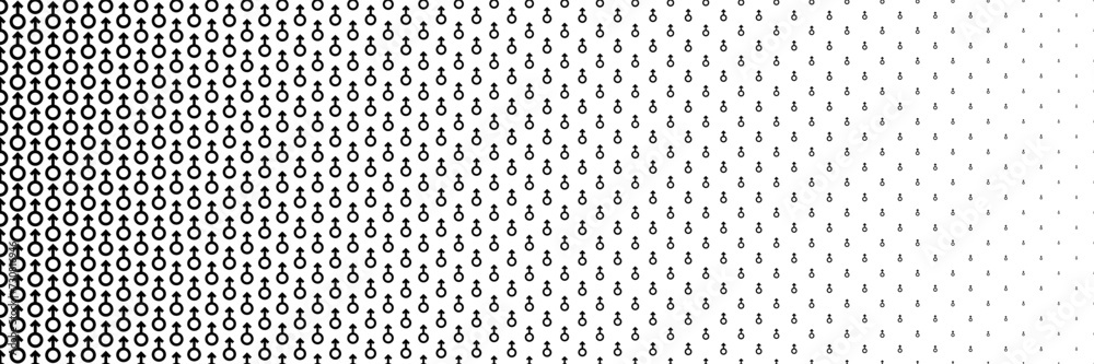 Poster horizontal black halftone of male design for pattern and background.