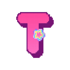 Pixelated Letter T