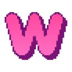 Pixelated Letter W