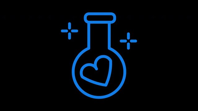 Love Chemical Test Line Animated Icons