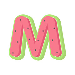 Watermelon Alphabet M