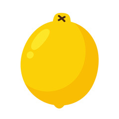 Lemon fruit cartoon icon.