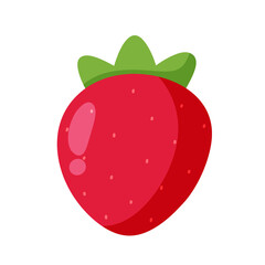 Strawberry fruit cartoon icon.