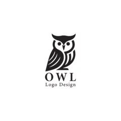 Fotobehang Uiltjes simple and modern owl logo illustration for company, business, community, team, etc  © Oby